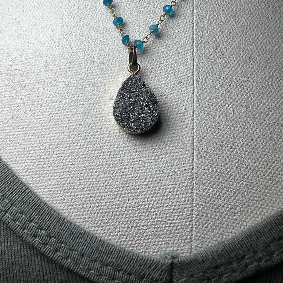 Handmade Druzy Pendant Necklace - Picture 6 of 7